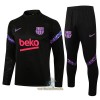 FC Barcelona Trainings Sweatshirt Pak Quarter-zip 2022-23 Zwarte - Kids